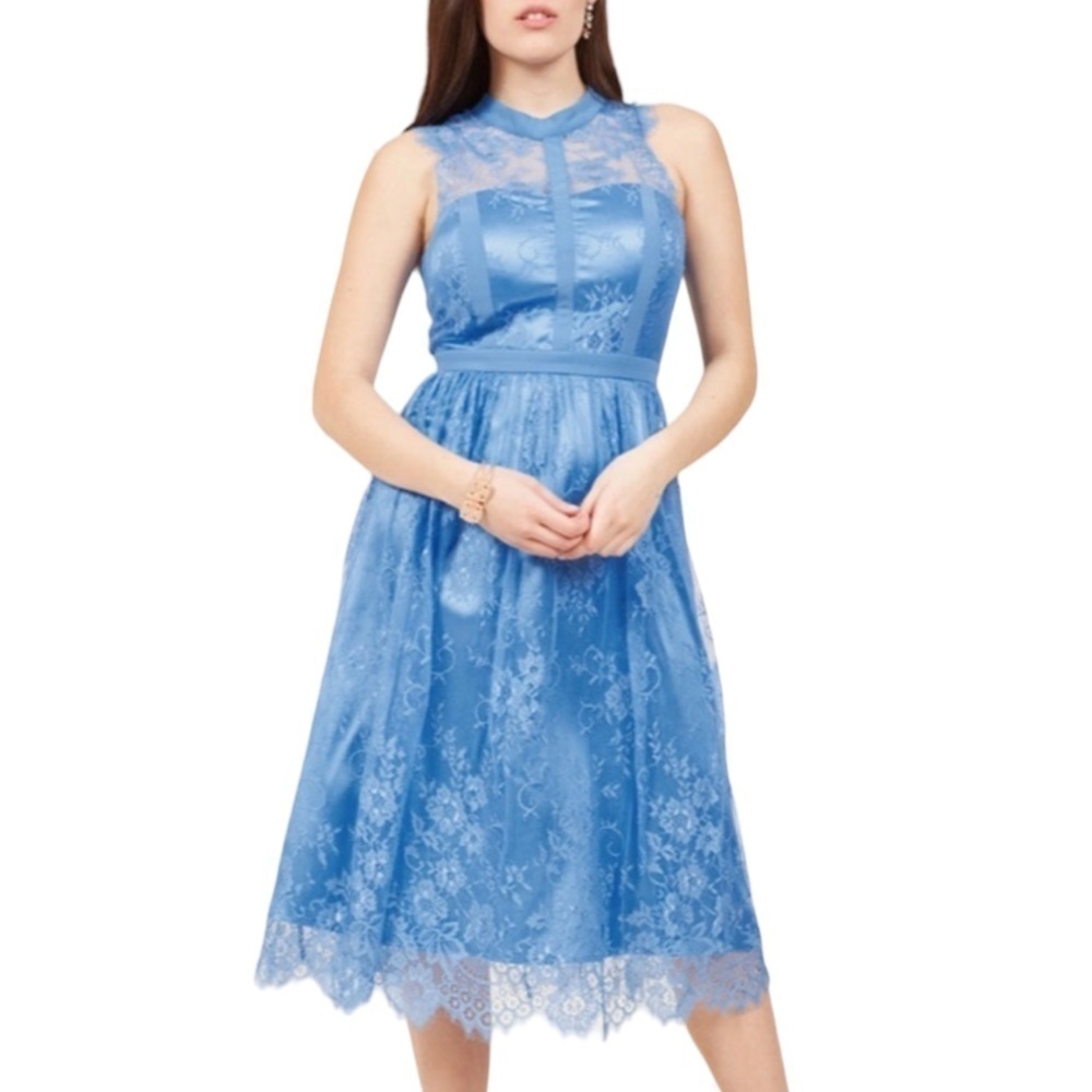NWT Liza Luxe By ModCloth Ethereal Enlivening Blue Lace
Dress